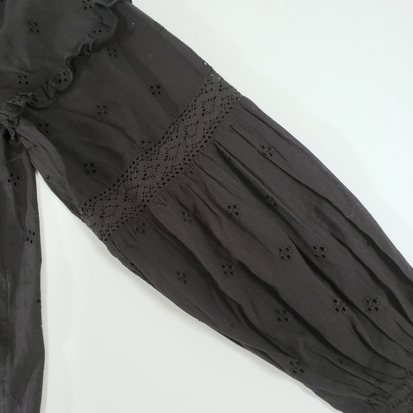 Arnhem Boho Western Prairie Blouse Midnight Black - Picture 9 of 17